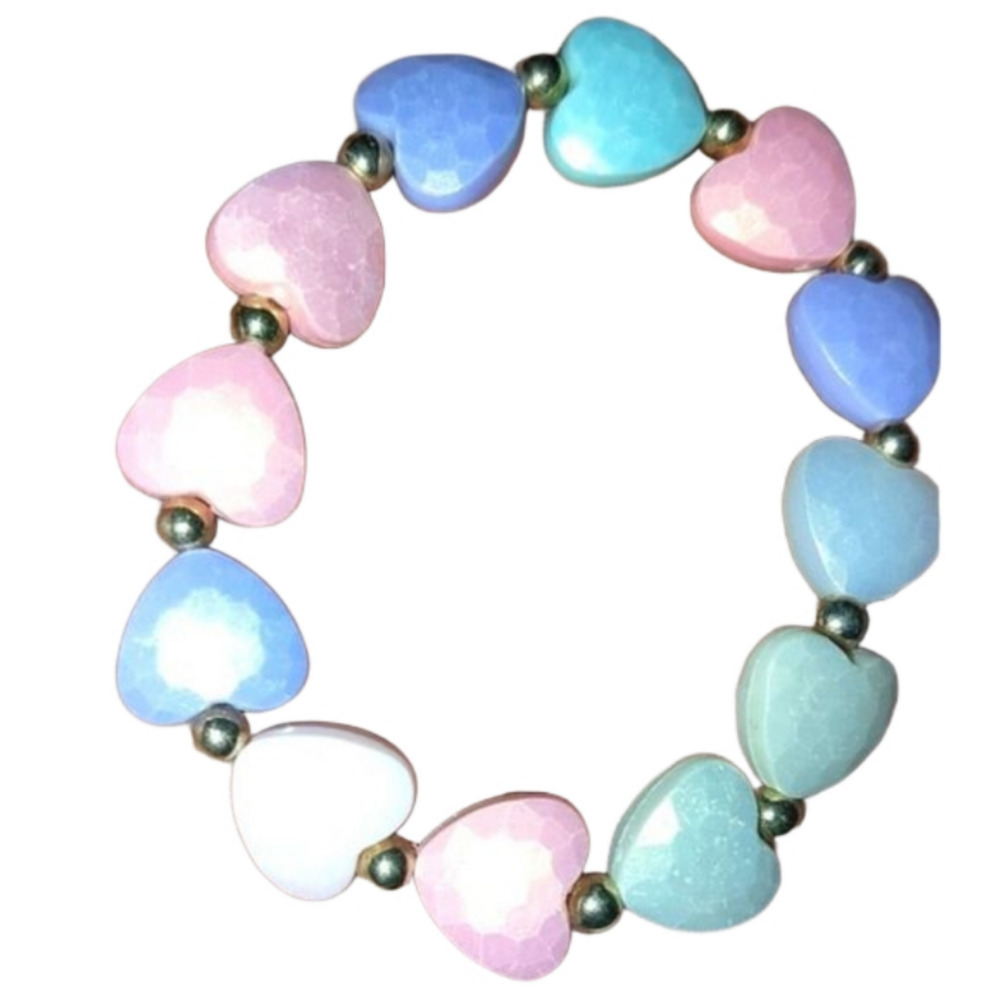 Girls Beaded Acrylic Colorful  Bracelet - Picture 1 of 9